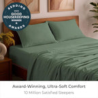 Mellanni Full Sheets Set - 4 PC Iconic Collection Bedding - Hotel Luxury, Extra Soft, Cooling Bed Sheets - Wrinkle, Fade, Stain Resistant (Full, Sage)