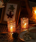 36pcs Gold Votive Candle Holders, Tealight Candle Holder Glass for Diwali, Gold Candle Holders for Wedding Table Centerpiece, Bridal Shower & Home Parties Supplies Decor