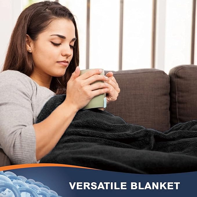 Walensee Fleece Blanket Plush Throw Fuzzy Lightweight (Queen Size 90x90 Black) Super Soft Microfiber Flannel Blankets for Couch, Bed, Sofa Ultra Luxurious Warm and Cozy for All Seasons