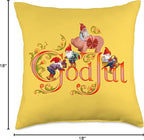 Scandinavian Christmas God Jul Marzipan Pig Throw Pillow