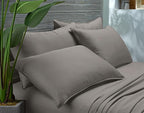 Full Sheets by Pure Bamboo, Genuine 100% Organic Viscose Derived from Bamboo Bed Sheet Set, Luxuriously Soft & Cooling, Double Stitching, Lifetime Quality Promise (Full, Graphite)