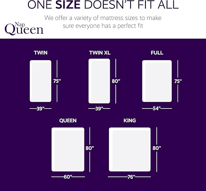 NapQueen Full Mattress, 14 Inch Elizabeth Cooling Gel Memory Foam Mattress, Full Bed Mattress in a Box, CertiPUR-US Certified, Medium Firm, Breathable Soft Fabric Cover