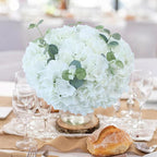 AVIVIHO 65Pcs White Hydrangea Artificial Flowers Bulk (Not Squished, No Steaming Need) Realistic Ivory Faux Hydrangeas Silk Flowers with Stems for Home,Weddings,Party,Centerpieces,Arch,Florals Decor