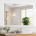 Frameless Mirror for Bathroom Vanity,16x20in Wall Mounted Mirrors for Over Sink Decorative Rectangular Frameless Mirror,With Polished Edge,Hangs Horizontally Or Vertically,Entryways,Room,Shatterproof