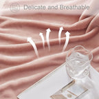 Exclusivo Mezcla Fleece Blanket Twin Size for Bed, Super Soft and Warm, All Season Use, Cozy, Plush, Lightweight, 90x66 Inches, Dusty Pink