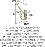 Amerock H55465BBZ | Adare Double Prong Decorative Wall Hook | Golden Champagne Hook for Coats, Hats, Backpacks, Bags | Hooks for Bathroom, Bedroom, Closet, Entryway, Laundry Room, Office (5-1/2 inch)
