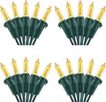 Brizled 4 Pack LED Christmas Lights, 100 LED 33ft Christmas String Lights, 120V UL Certified Connectable Xmas Tree Light Mini Xmas Light for Home Tree Patio Indoor and Outdoor Decorations, Warm White