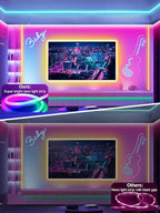 32.8ft LED Neon Rope Lights with App and Remote Control, IP65 Waterproof Neon Strip Lights for Outdoor Indoor, DIY Design Flexible Led Rope Lights for Bedroom, Living, Gaming, Party Decor