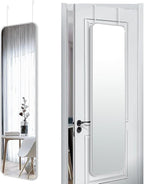 47x14 Mirror Rectangle Full Body Length Door Hanging Wall Mounted Metal Frame Dressing Make-up Mirrors for Entryway Bedroom Bathroom Living Room 47 14 inch Silver