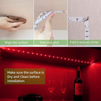 6.56 feet Battery Powered LED Strip Lights, DIY Indoor and Outdoor Decoration, Waterproof, 24 Keys Remote, 2 Pack