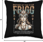 Nordic Vikings Legends Old Norse Mythology Gods Frigg Nordic Scandinavian Legends Old Norse Mythology Gods Throw Pillow, 16x16, Multicolor