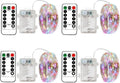 4 x Fairy Lights Battery Operated 8 Lighting Modes,50LEDs,16.4Ft/5 Meters Silver Wire String Lights,Timer Function,and Remote Control.for Christmas,Party,Wedding,Decorative Lighting