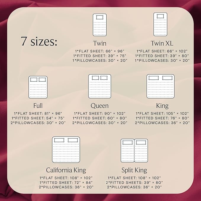 LuxClub 4 PC King Sheet Set, Breathable Luxury Bed Sheets, Deep Pockets Wrinkle Free Cooling Bed Sheets Machine Washable Hotel Bedding Silky Soft - Burgundy King