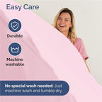 Full Size 4 Piece Sheet Set - Comfy Breathable & Cooling Bed Sheets Set - Hotel Luxury Bedding for Women, Men, Kids, Teens, Boys & Girls - Deep Pockets, Soft and Wrinkle Free - Oeko-Tex - Light Pink