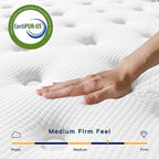 Vesgantti King Mattress 10 Inch Innerspring Multilayer Hybrid King Size Mattress - Ergonomic Design with Memory Foam and Pocket Spring Mattresses King Size - Box Top Series Medium Firm Feel