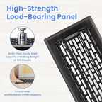 4x8 Inches Heavy Duty Walkable Floor Register - Easy Adjust Air Supply Lever Decorative Floor Vent Covers, Boston Design Vent Covers for Home - Oil Rubbed Bronze