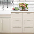 Ravinte 30 Pack 6-1/4 Inch Square Cabinet Handles - Brushed Nickel Pulls, Stainless Steel Drawer Pulls, Kitchen Cabinet Hardware