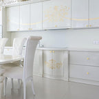 Ravinte 15 Pack Crystal Drawer Knobs - Glass Cabinet Knobs, Diamond Shaped, 30 mm with Gold Base
