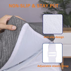 VALUXE 3 Inch Gel Memory Foam Mattress Topper California King Size High Density Cooling Pad Pressure Relief Bed Topper Grey (with Removable & Washable Bamboo Cover)