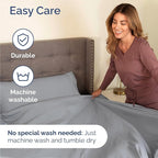 Twin Size 3 Piece Sheet Set - Comfy Breathable & Cooling Bed Sheets Set - Hotel Luxury Bedding for Women, Men, Kids, Teens, Boys & Girls - Deep Pockets, Soft and Wrinkle Free - Oeko-Tex - Steel Blue