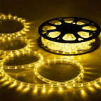 50ft 360 LED Rope Lights Outdoor, Connectable and Flexible Tube Lights with 8 Modes, Waterproof Indoor Outdoor LED Rope Lighting for Deck, Garden, Pool, Patio, Indoor Outdoor Decorations (Warm White)