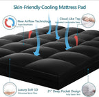 CHOKIT Twin Mattress Topper, Extra Thick Pillow Top Mattress Pad for Back Pain Relief, Cooling Bed Topper Mattress Cover with 8-21 Inch Deep Pocket