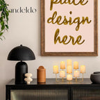 Candelabra Fireplace Candle Holder: Gold Metal Pillar Candle Holders for Inside Fireplace Mantle Decor Floor Candelabras Table Centerpiece
