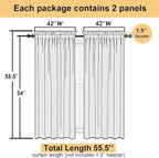 Aiyufeng Light Green Sheer Curtains 54 Inch Length 2 Panels Set for Living Room, Light Filtering Green Window Sheers Drapes for Bedroom, Each 42" W x 54" L
