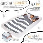 The Shrunks Twin Air Mattress Travel Bed for Kids and Adults with Pump Portable Inflatable Mattress Cot for Families Single Blow Up Air Bed for Travel, Camping, Sleepovers, or Home Twin Size Floor Bed