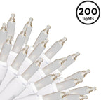 Brite Star 100 Count Mini String Christmas Lights, Clear - 22 feet Indoor/Outdoor Christmas Tree Lights with White Wire (Set of 2)