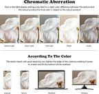 NEWCOSPLAY Super Soft Queen Blanket Ivory Premium Silky Flannel Fleece Leaves Pattern Lightweight Bed Blanket All Season Use (Ivory, Queen(90"x90"))