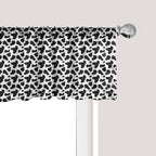 Ambesonne Cow Print Window Valance Pack of 2, Animal Hide Pattern Spots Farm Life Cattle Camouflage Animal Skin, Rod Pocket Curtain Valances for Kitchen Bedroom, 54" X 12", Charcoal Grey White