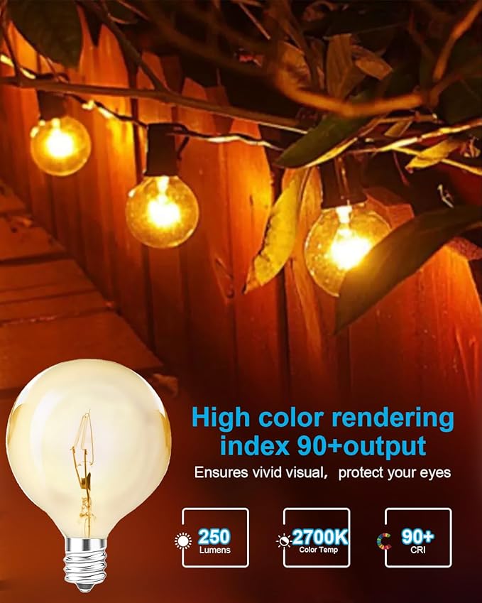 25 Watt Wax Warmer Bulbs, Light Bulbs for Full Size Scentsy Warmer, 6 Packs E12 Base Type G Bulb, Dimmable, Warm White, 120V G16 1/2 Bulbs for Candle Lamp