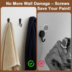 POZEAN 60 Pack Wall Hooks for Hanging, Heavy Duty Small Coat Hooks Wall Mounted for Living Room, Bathroom, Kitchen, Bedroom for Key, Cup, Bag, Hat, Scarf, and More (Oil Rubbed Bronze)