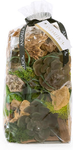 ANDALUCA 20 oz Succulent, Moss & Crystal Fragrance Potpourri with Scents of Sandalwood, Moss, Eucalyptus & Teakwood Includes Fragrance Vial (Mossy Woods)