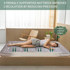 MAXYOYO Grey Constellation Futon Mattress, Japanese Floor Mattress Quilted Bed Mattress Topper, Extra Thick Folding Sleeping Pad Breathable Floor Lounger Guest Bed for Camping, King