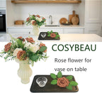 Artificial Rose Flowers 25pcs, Orange Foam Fake Rose Faux Flower for Wedding Bouquets Bridal Shower Centerpieces Floral Arrangements Home Decorations Party Backdrops Table