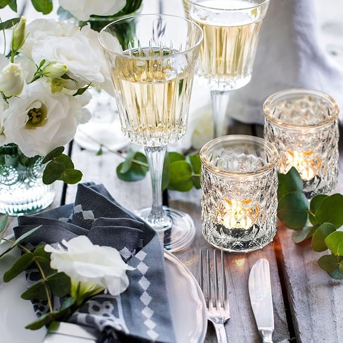36pcs Votive Candle Holders for Wedding Centerpieces, Clear Glass Candle Holder in Bulk, Tealight Candle Holder for Party Decorations and Home Decor