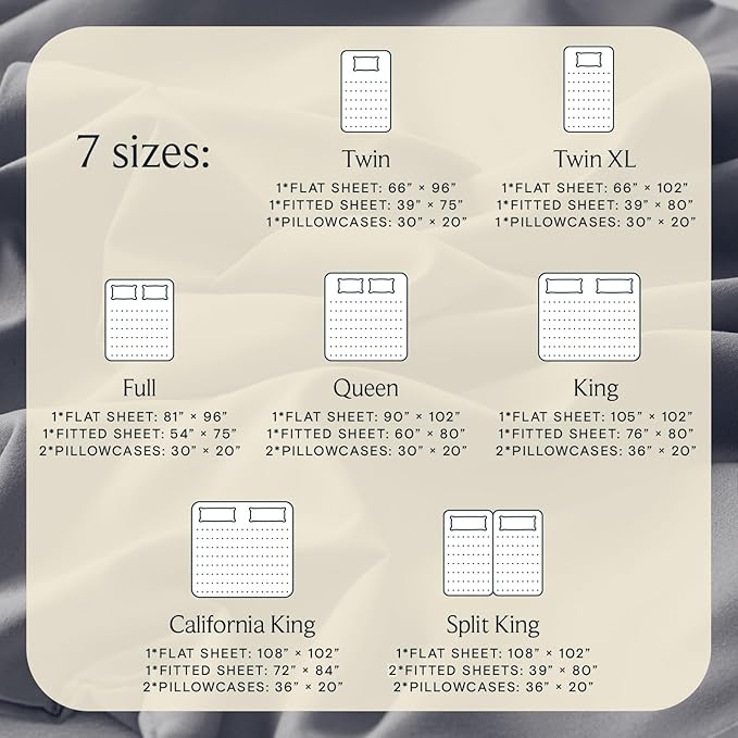 LuxClub 5 PC Split King Sheet Set Sheets Deep Pockets Wrinkle Free Cooling Sheets Machine Washable Hotel Bedding Silky Soft - Light Grey Split King