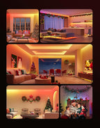 Govee RGBIC LED Strip Lights, 32.8ft Smart LED Lights for Bedroom, Bluetooth LED Lights APP Control, DIY Multiple Colors on One Line, Color Changing LED Strip Lighting Music Sync, Home Decor
