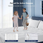 ELEMUSE RV Short Queen Dual Layer 3 Inch Memory Foam Mattress Topper, 2 Inch Cooling Gel Memory Foam Bed Pad and 1 Inch Soft Pillow Top Mattress Pad for Back Pain Relief & Hot Sleepers