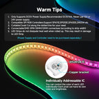 SEZO WS2812B ECO LED Strip Light 16.4FT/5M 60LEDs/m 300Pixels Individually Addressable Programmable 5050SMD Digital RGB Alloy Wires Flexible Dream Color IP30 Non-Waterproof PCB Black DC5V