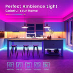 TJOY 50ft Bluetooth LED Strip Lights, Music Sync 5050 LED Light Strip RGB Color Changing LED Lights Strip with Phone Remote, LED Lights for Bedroom Kitchen TV Party TIKTOK DIY (APP+Remote +Mic)