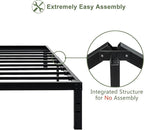 45MinST 14 Inch Reinforced Platform Bed Frame/3500lbs Heavy Duty/Easy Assembly Mattress Foundation/Steel Slat/Noise Free/No Box Spring Needed, Twin