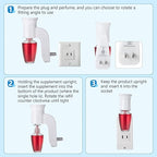4 Pack Wall Fragrance Plug in Compatible with Bath and Body Works WallFlower Fragrances, ETL Certified, Rotatable, Precise Scent Control Fragrance Diffuser Plug for Home, Office (White)