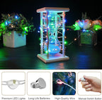 50 Pack Fairy Lights Battery Operated - 3 Speed Modes, 7Ft 20 LED String Twinkle Lights, Waterproof Copper Wire, Mini Firefly Light for Mason Jars Vases Christmas Decor, Multi-Colored