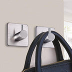 Adhesive Towel Hooks Heavy Duty Wall Hooks Waterproof Stainless Steel Hanger for Hanging Coat, Hat, Towel Robe Hook Rack Wall Mount- Bathroom and Bedroom 4-Packs