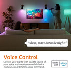 Amazon Basics Smart A19 LED Light Bulb, Color Changing, 9W (60W Equivalent), 800LM, Works with Alexa Only, 2.4 GHz Wi-Fi, No Hub Required, 4 Pack