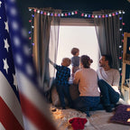 4th of July Decorations Red White and Blue Star String Light Battery Operated 10FT 20 LED Indoor Outdoor Waterproof Twinkle Patriotic Fairy Lights for Independence Day Memorial Day