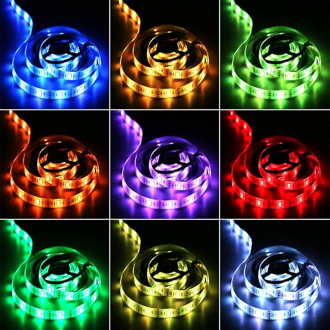 2m Battery Powered Led Strip Lights, LED Strip with 24 Keys Remote Control for Party and DIY Decoration, 2 Pack